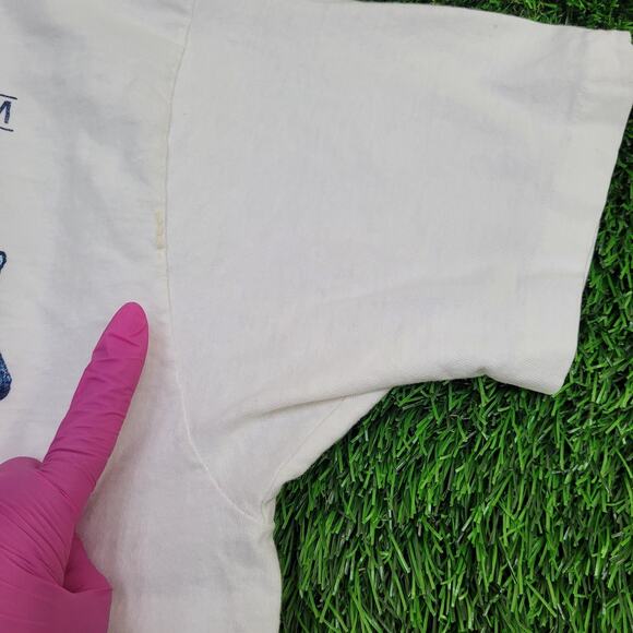 Vintage 1983 Zoo Gallery Zebra Art Shirt Medium 20x27 White - Picture 10 of 16